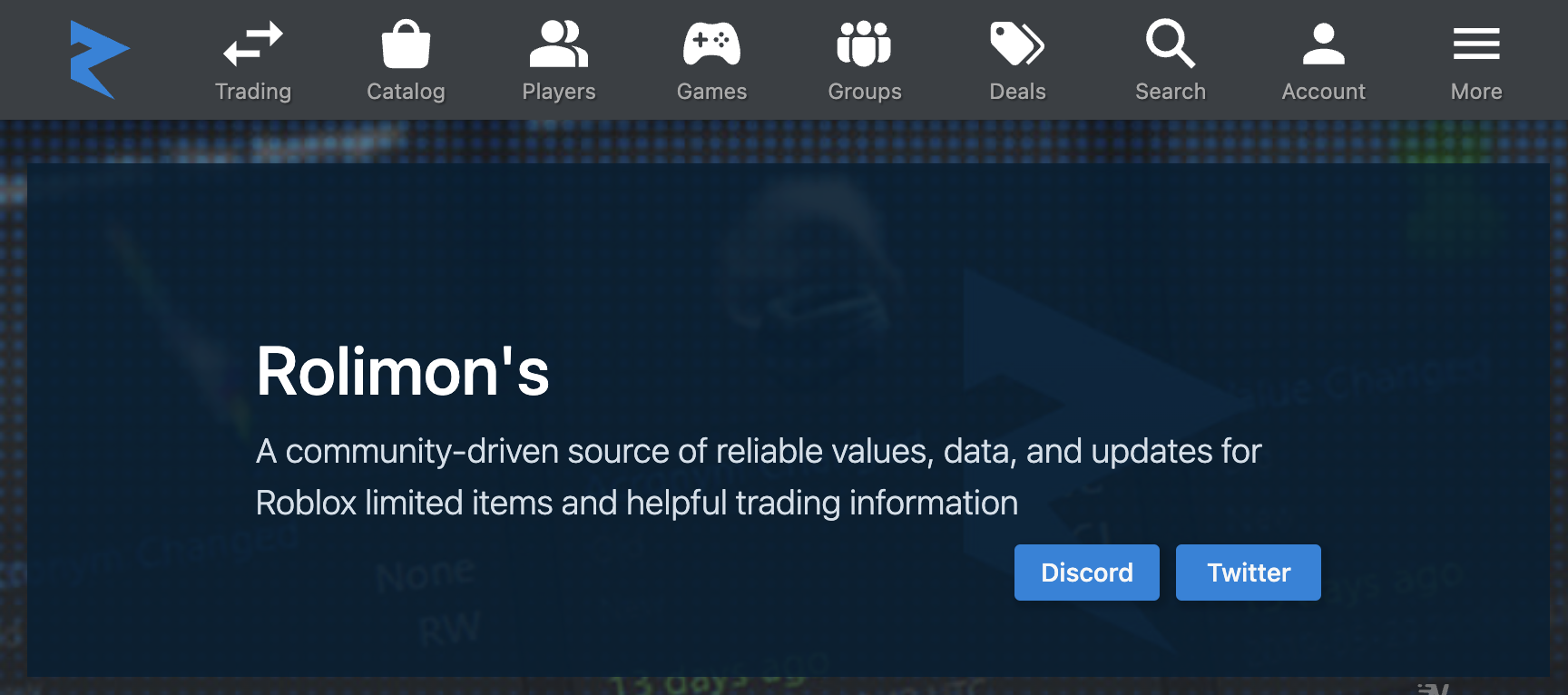 Rolimons Review 2023 | Is It Legit? - SkinMarkets.com