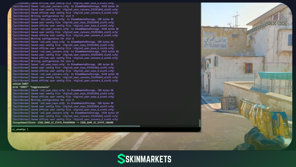 CL_SHOWFPS1 in the Console