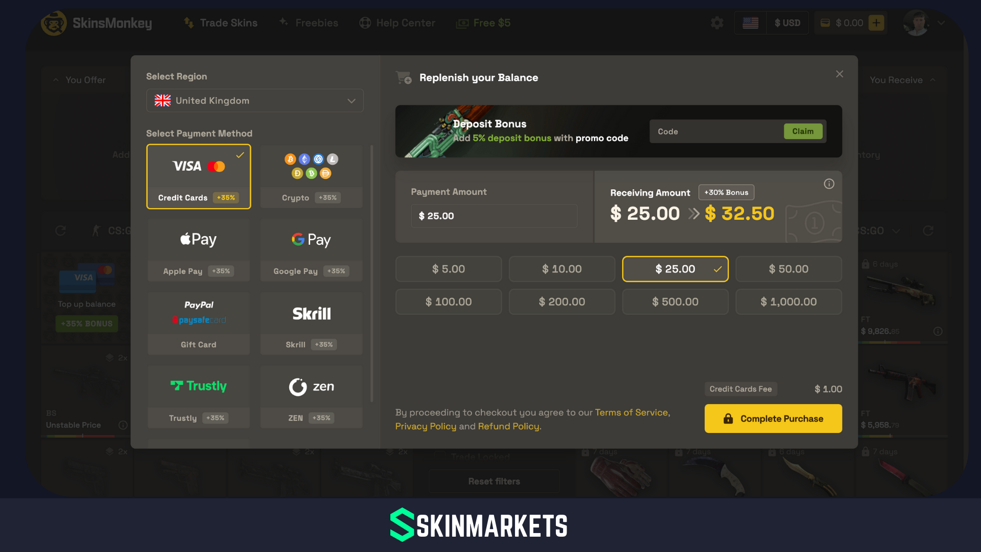 How to Trade CSGO Skins at SkinsMonkey - SkinMarkets.com