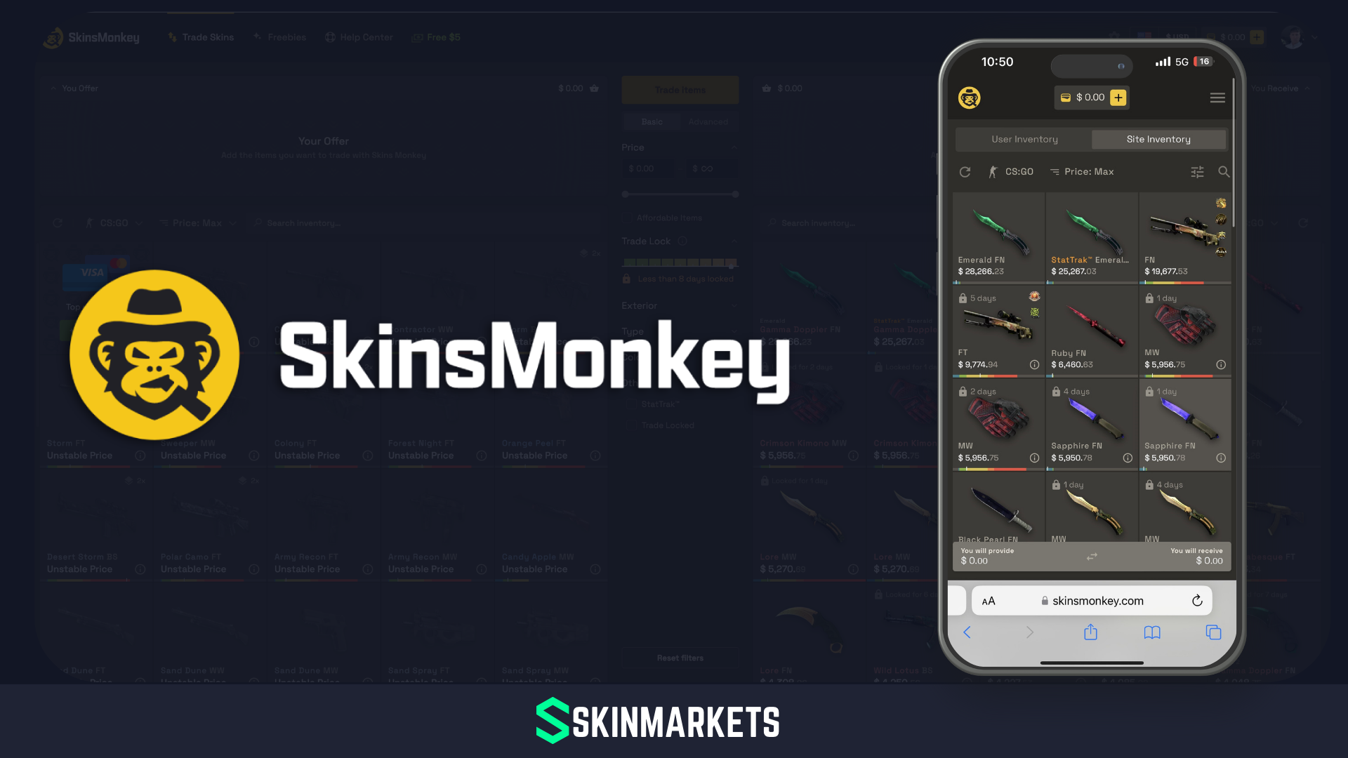 SkinsMonkey Promo Code 2023 | SkinMarkets.com